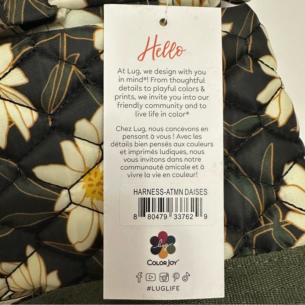 Lug Quilted Crossbody Purse - Autumn Daisies | Buckle Closure, Floral Print - Picture 5 of 8